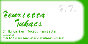 henrietta tukacs business card